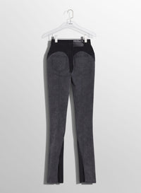 BLUE BI-COLOR SKINNY JEANS