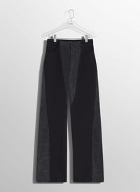 BLUE BI-COLOR STRAIGHT LEG JEANS