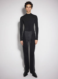 BLUE BI-COLOR STRAIGHT LEG JEANS