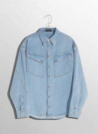 WASHED BLACK DENIM SHIRT