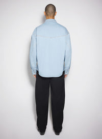 WASHED BLACK DENIM SHIRT