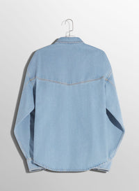 WASHED BLACK DENIM SHIRT