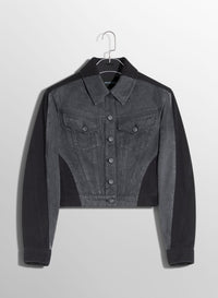 BLUE BI-COLOR DENIM JACKET