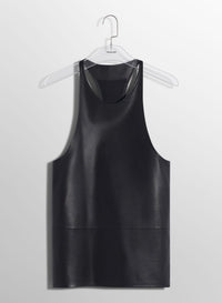 BLACK LEATHER TANK TOP