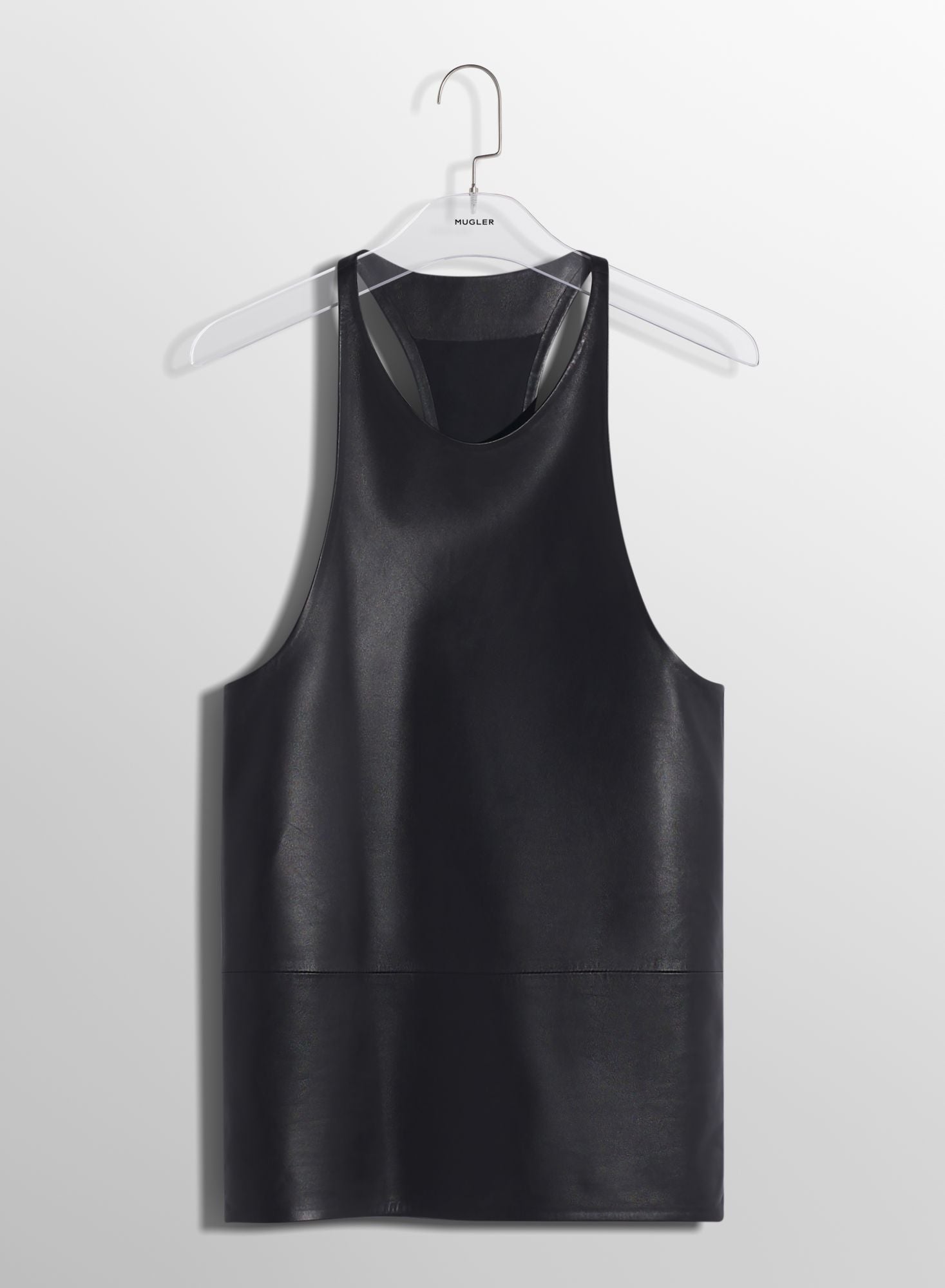 BLACK LEATHER TANK TOP