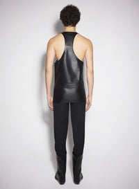 BLACK LEATHER TANK TOP
