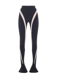 BLACK SPIRAL TULLE TROUSERS