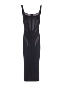 CORSETED MIDI GOWN
