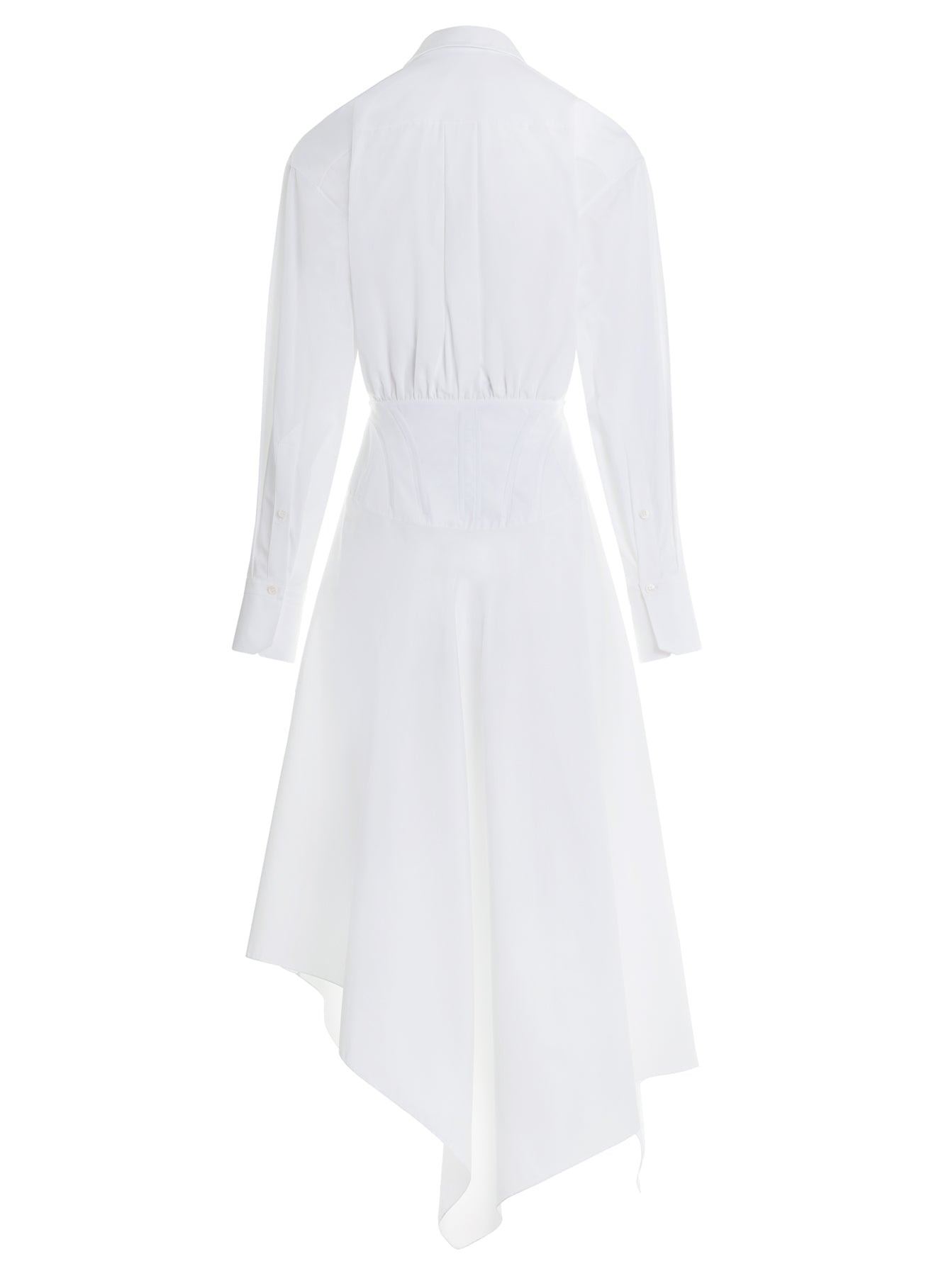 WHITE POPLIN DRESS