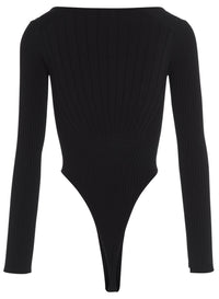 WHITE KNITTED M BODYSUIT