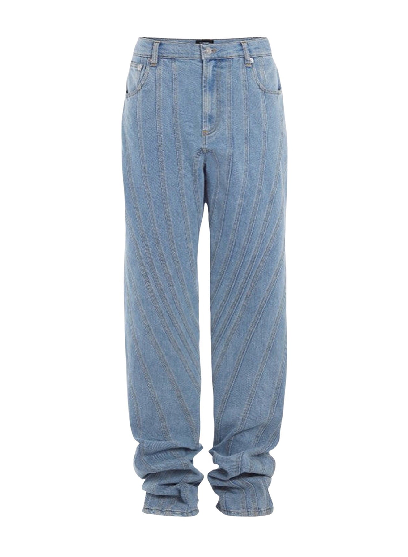SPIRAL BAGGY DENIM JEANS