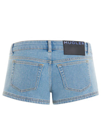 BLACK MICRO DENIM SHORTS