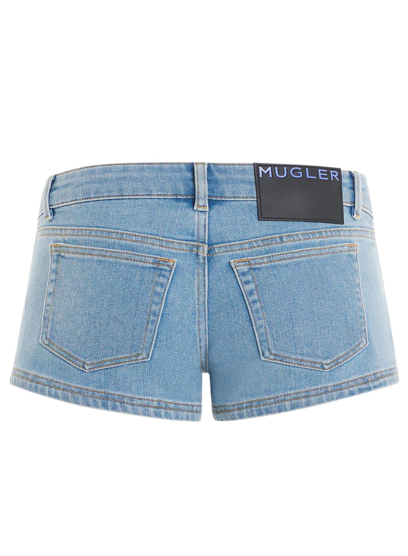 BLACK MICRO DENIM SHORTS