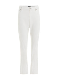 WHITE CAPRI DENIM PANTS