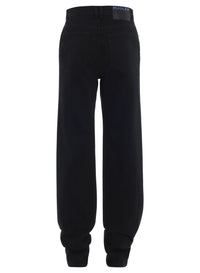 BLACK ZIPPED CROTCH DENIM PANTS