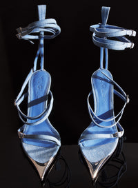 STRAPPY DENIM FANG 95 SANDALS