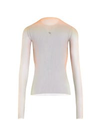 BLACK GRADIENT-EFFECT LONG-SLEEVED TOP
