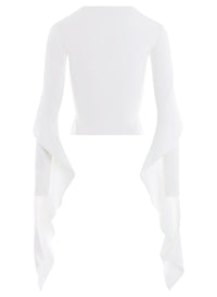 BLACK ASYMMETRIC KNITTED TOP