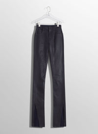 MIDNIGHT BLUE WAXED SKINNY JEANS