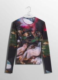 MUGLER X AMBERA WELLMANN IMPOSSESSION PRINTED TOP