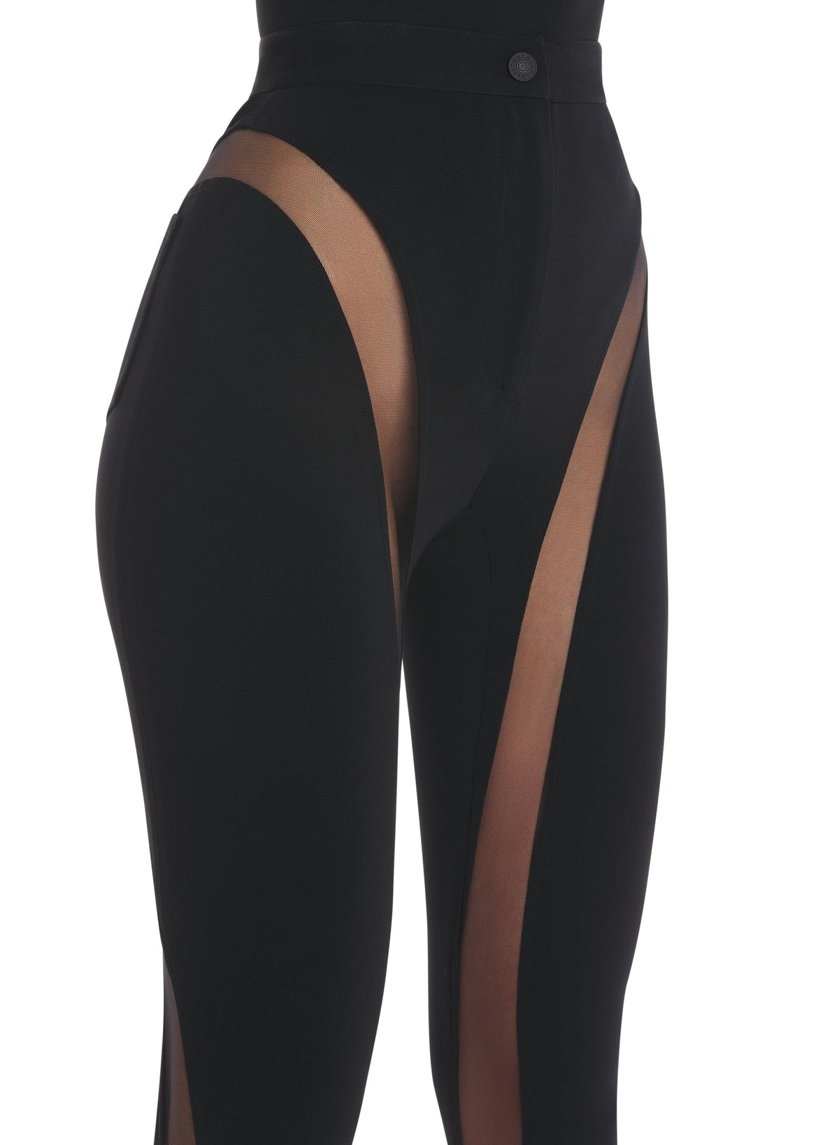 BLACK SPIRAL TULLE TROUSERS