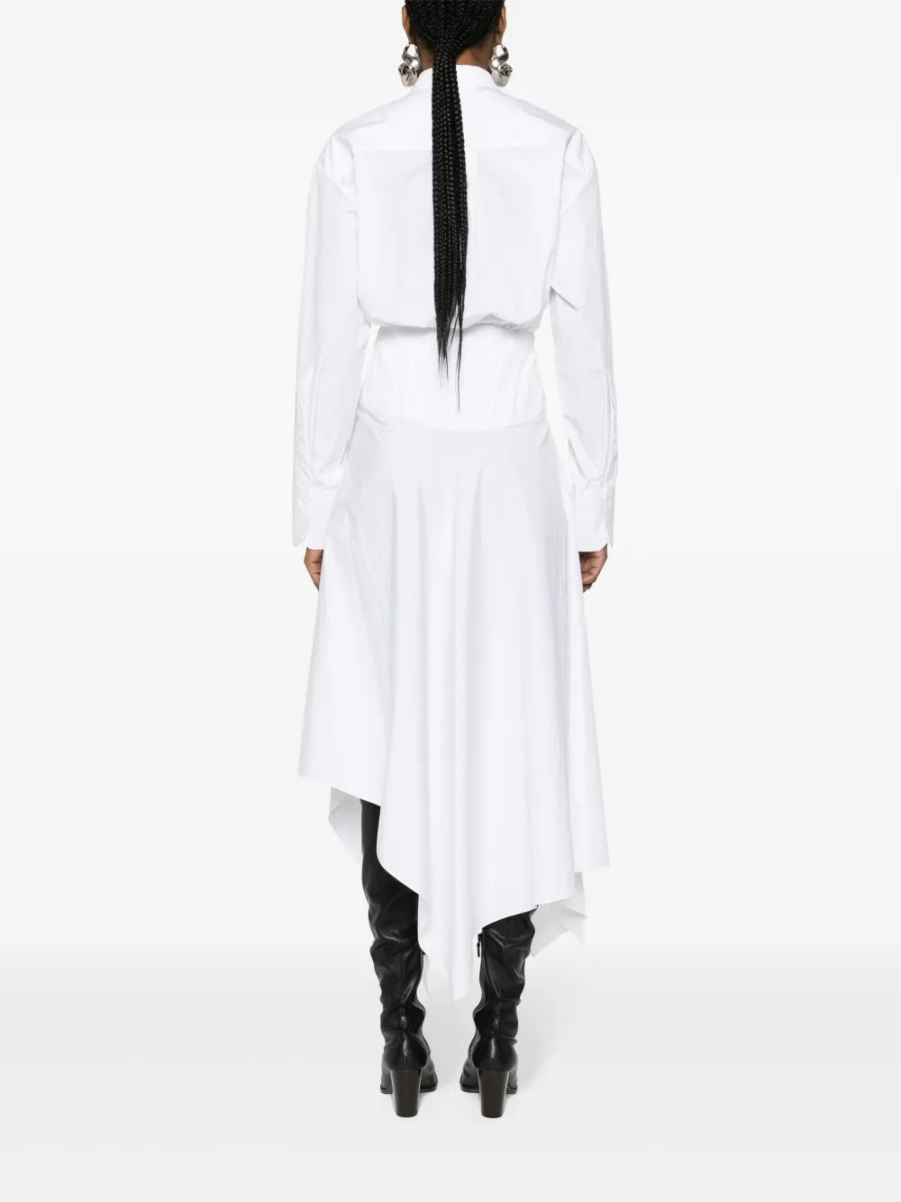 WHITE POPLIN DRESS