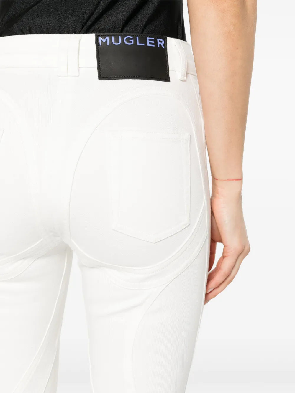 WHITE CAPRI DENIM PANTS
