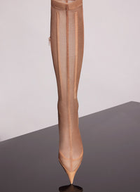 TAN BONED MESH FANG 95 BOOTS