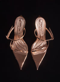 COPPER LEATHER FANG 95 SANDALS