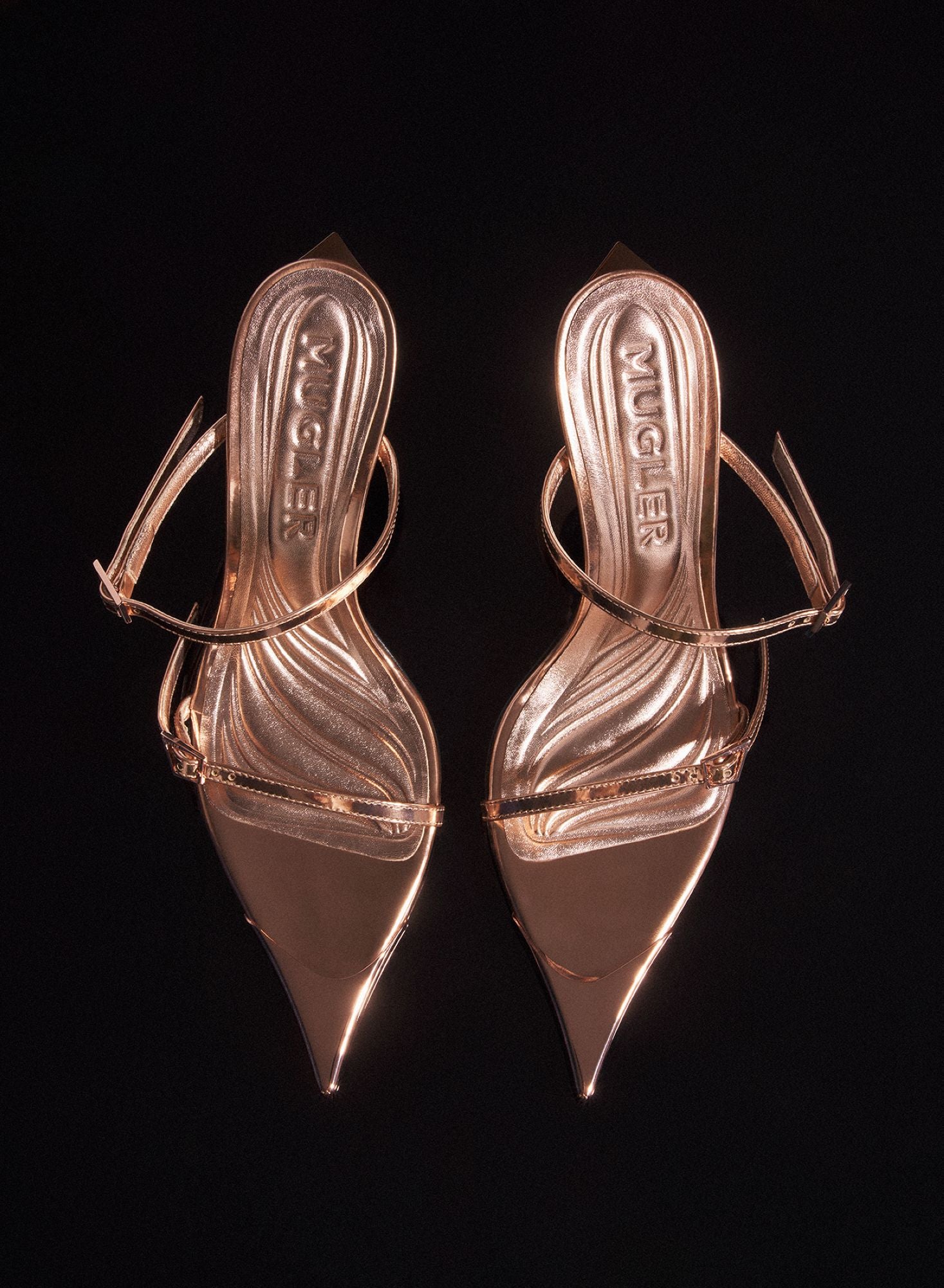 COPPER LEATHER FANG 95 SANDALS