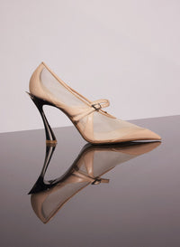 BLACK MESH FANG 95 PUMP WITH STRAP