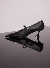 BLACK MESH FANG 55 BALLERINA