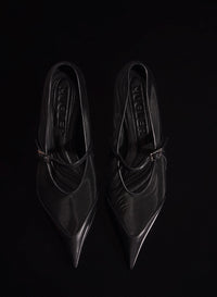 BLACK MESH FANG 55 BALLERINA