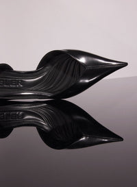 BLACK LEATHER FANG 55 PUMP