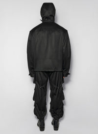 BLACK CARGO JACKET