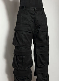 BLACK CARGO PANTS