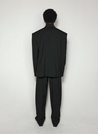BLACK OVERSIZED TAILORING JACKET