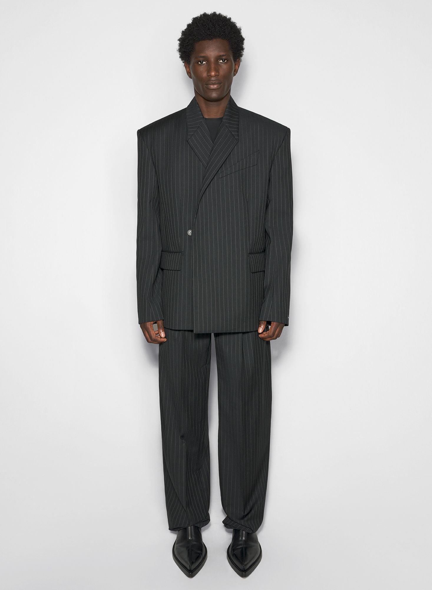 PINSTRIPE OVERSIZED TAILORING JACKET