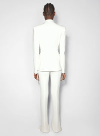 WHITE LACED-UP JACKET