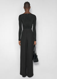 BLACK SCULPTING KNIT BODYSUIT
