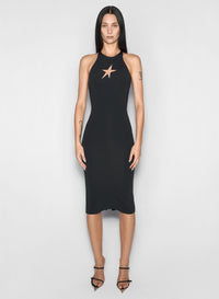 WHITE STAR SLEEVELESS DRESS