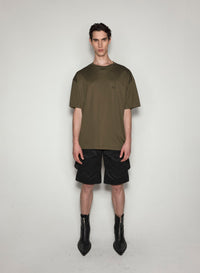 BLACK OVERSIZED PIERCED T-SHIRT