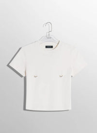 OFF-WHITE PIERCED BABY T-SHIRT