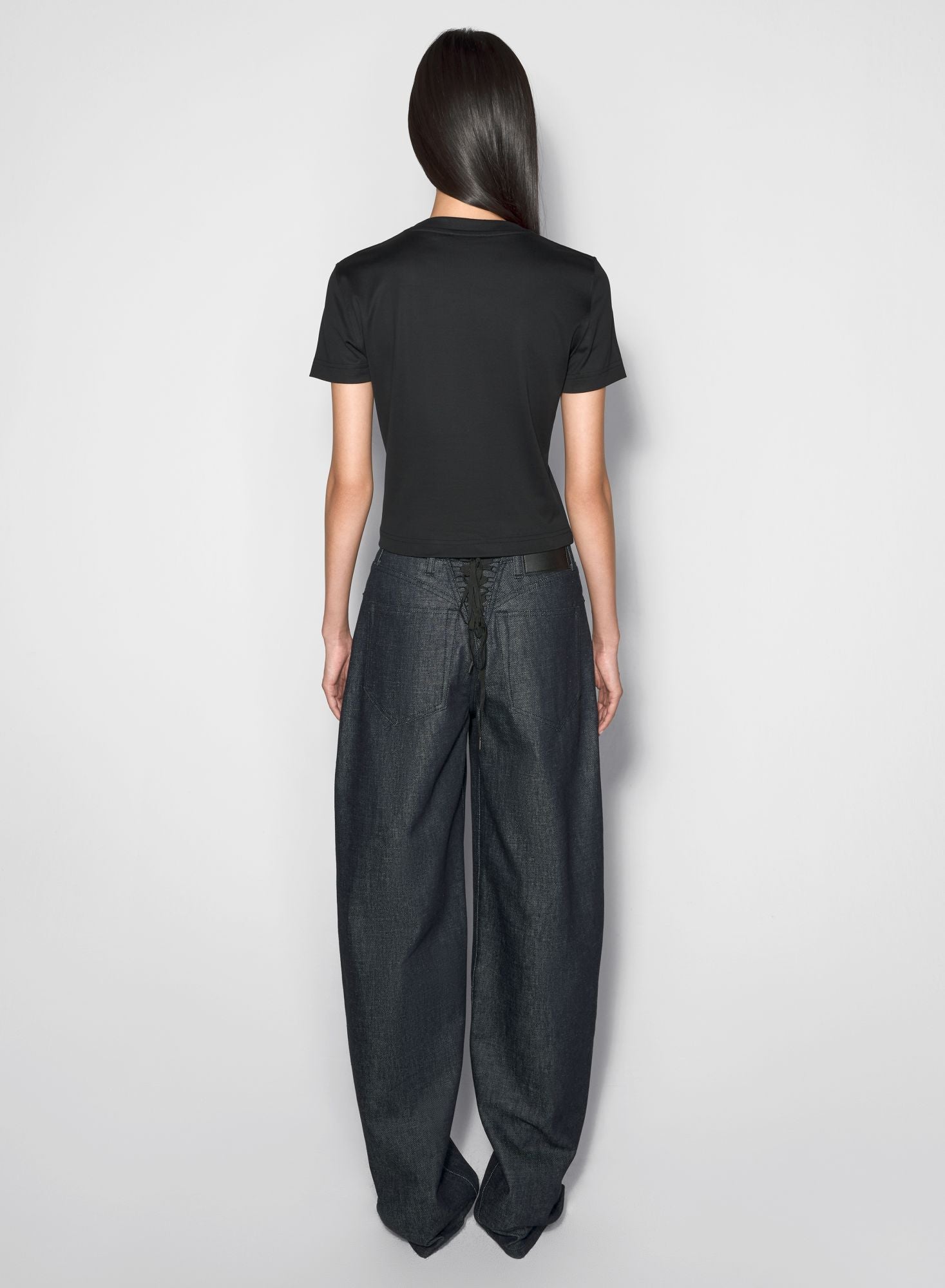 BLACK MUGLER SIGNATURE LOGO T-SHIRT