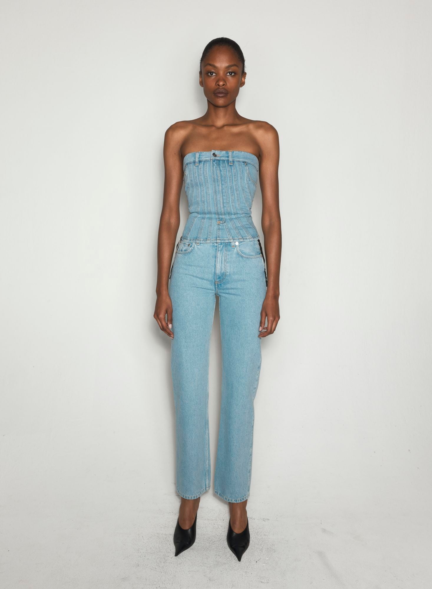 BLUE DENIM BUSTIER