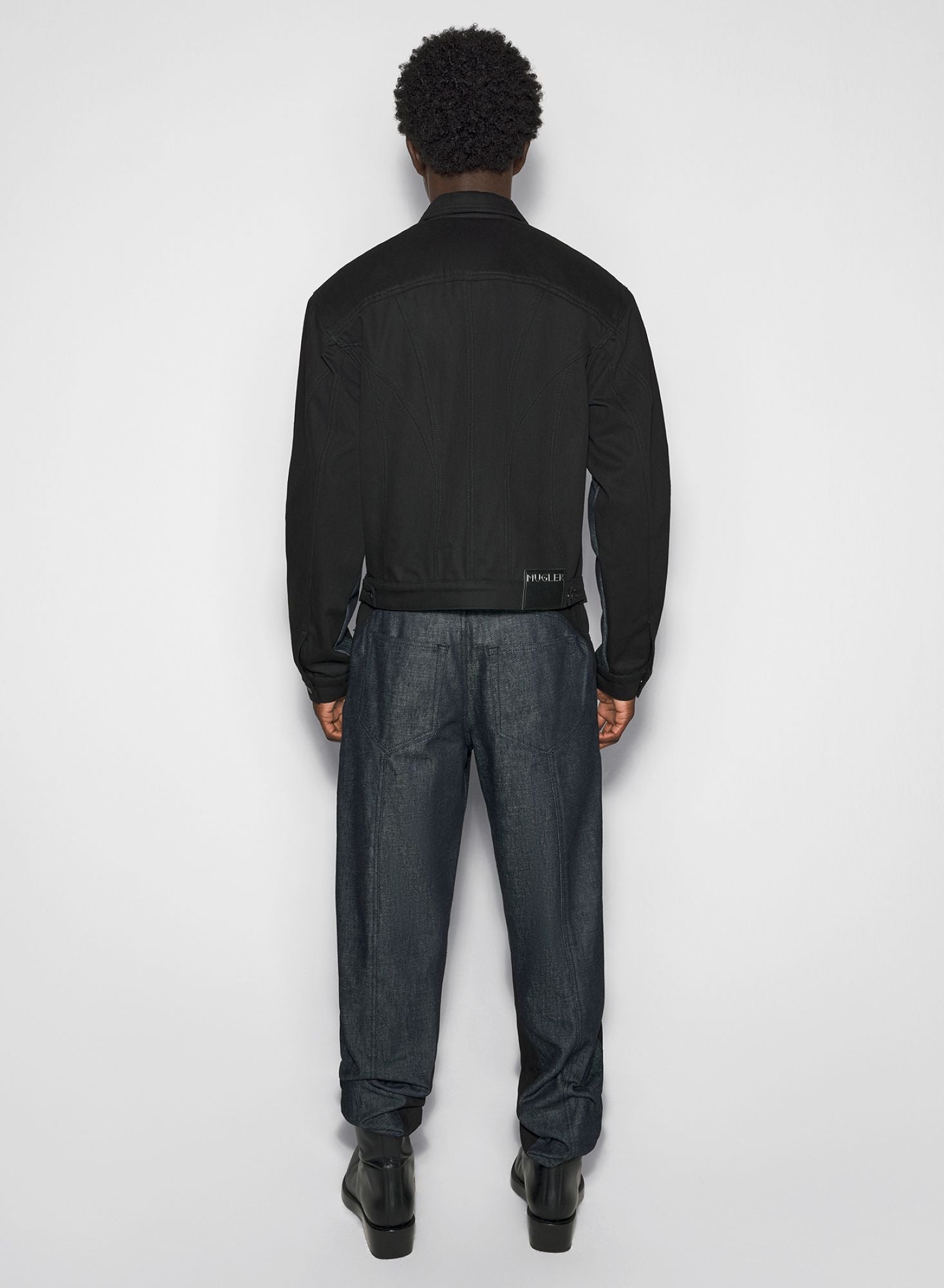 RAW BLUE BI-COLOR DENIM JACKET