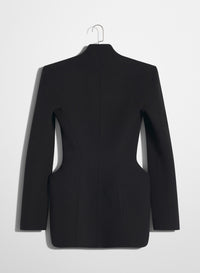 BLACK HOOK & EYE SCULPTURAL JACKET