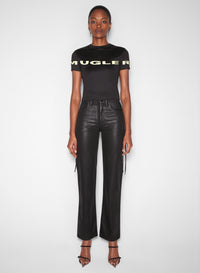 BLACK MUGLER LOGO T-SHIRT