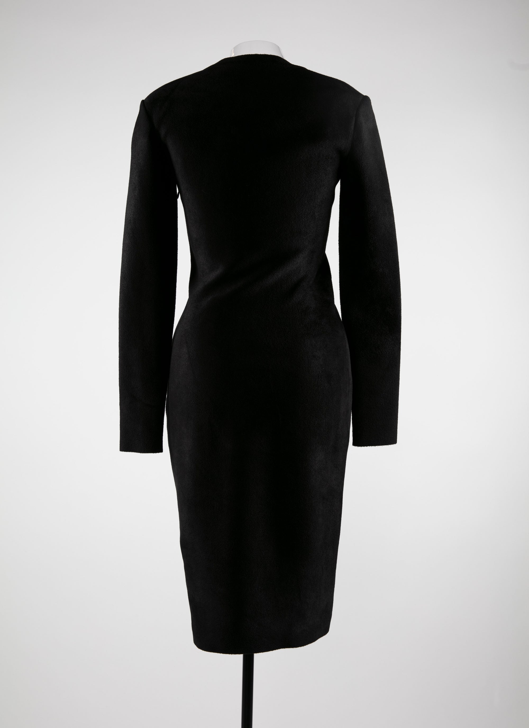 Robe cintree à manches longues - Noir