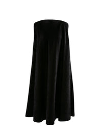 Robe évasée sans manches en laine - Noir